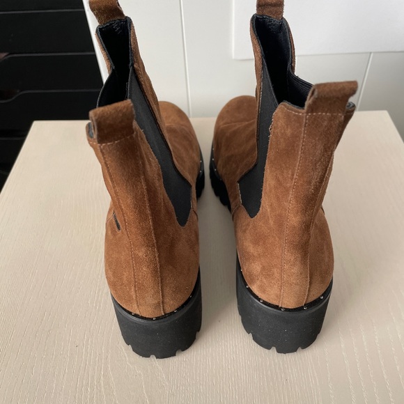 Freda Salvador Brooke Rain Boot Brown Suede Size 8 - Picture 4 of 8